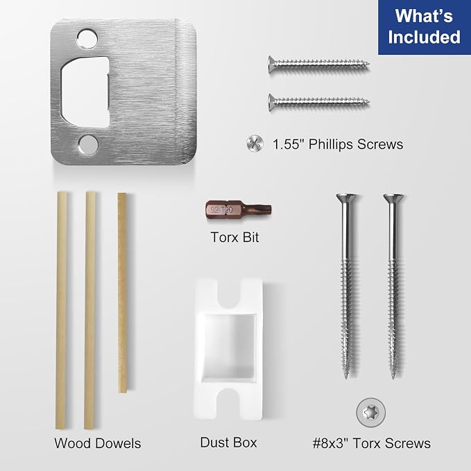Extended Strike Plate 2-1/4" x 2-1/4", Heavy Duty Version | Long Lip Striker - Image 3