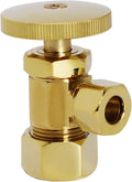Westbrass A105-01 Round Handle Angle Stop Shut Off Valve, 1/2" Copper Pipe Inlet by Westbrass