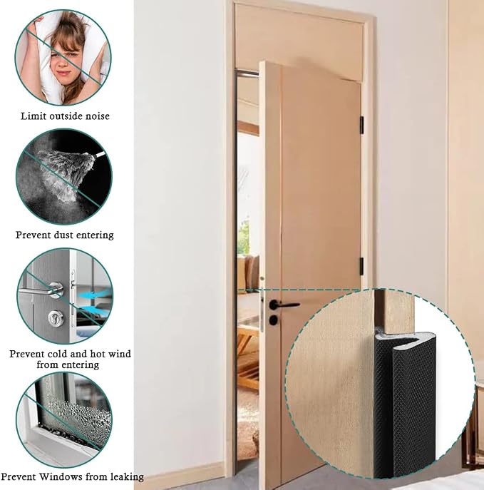 LSGCQ Kerf Weather Stripping for Door Seal Strip, 40 Ft, Front Door Seal Strip - Image 4