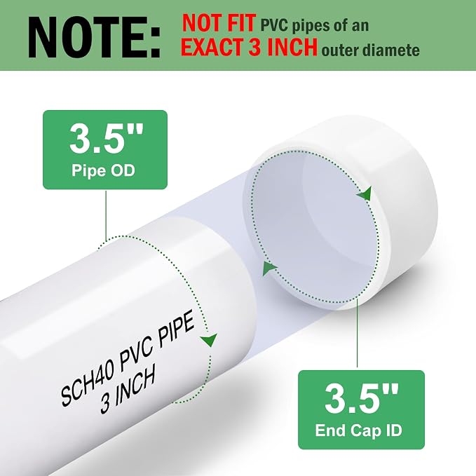 SCH40 PVC Cap 3 Inch - Image 2