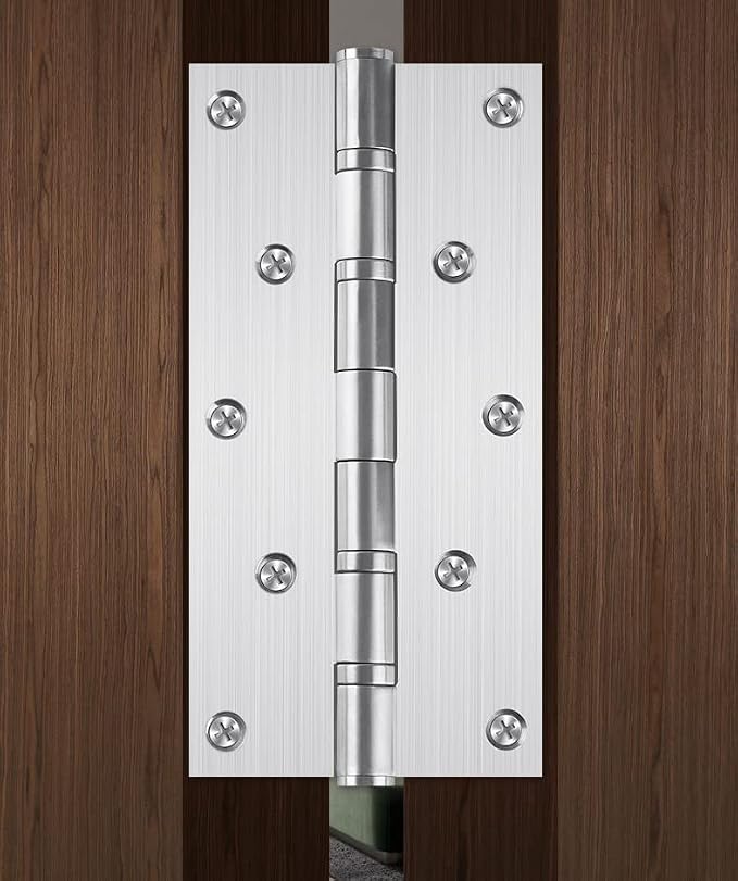 2 Pcs 8 Inch Stainless Steel Ball Bearing Door Hinges - Image 3