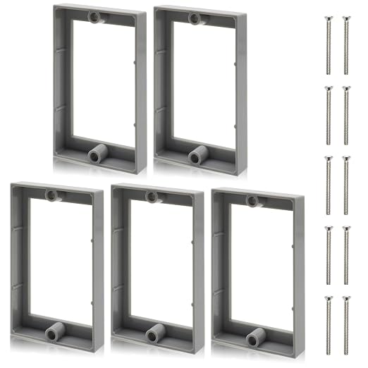 HXH Single Gang Receptacle Outlet Box Extender, 1/2 Inch, 5 Pack | by HUIXHAO
