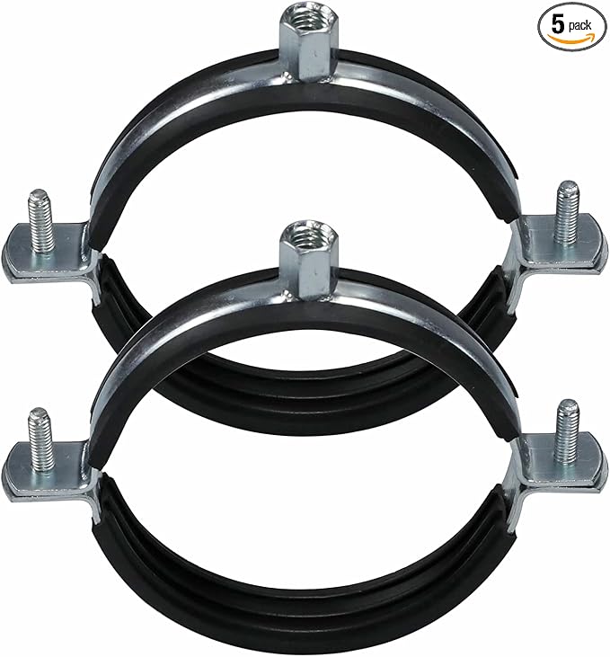 AKIHISA 5PCS Split Ring Pipe Hanger Heavy Duty Adjustable Pipe Bracket Clamp by AKIHISA