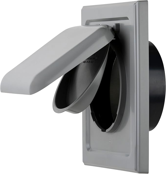 NO-PEST VENT Dual Door Dryer Vent Cover 4 Inch Outdoor, Made in USA, Highest by No-PestVent