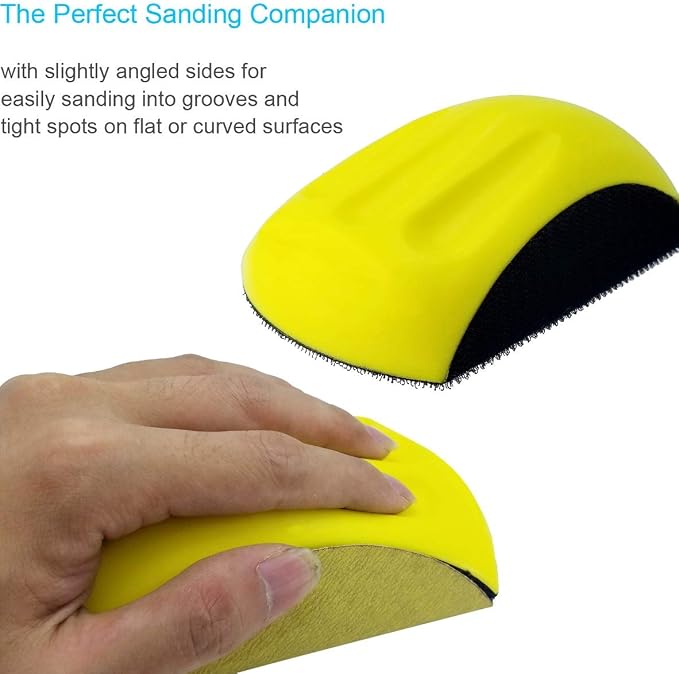 5 Inch Hand Sanding Block, Hook and Loop Mouse Backing Plate - Image 5