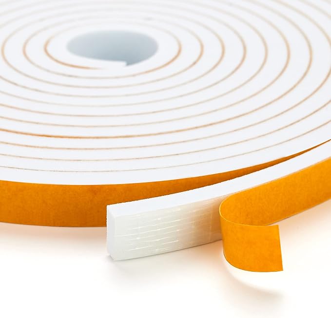 Ravinte Weather Stripping Door Seal, 2 x 1 Adhesive Foam Tape, 6.5 FT | by Ravinte