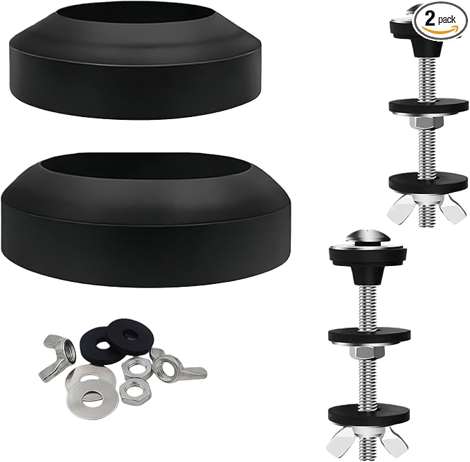 Universal Toilet Tank to Bowl Repair Kit, Fits 2" & 3" Flush Valve Openings by Tfuehn