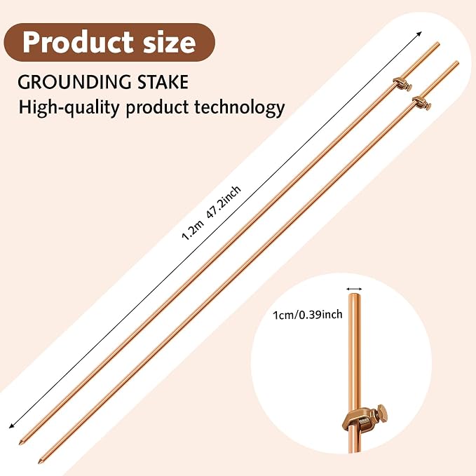 Gisafai 3 Pack 4 ft Grounding Rod - Image 2