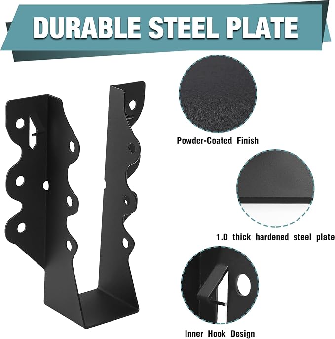 2x6 Joist Hanger 48Pcs, Q235B Steel Joist Bracket - Image 4