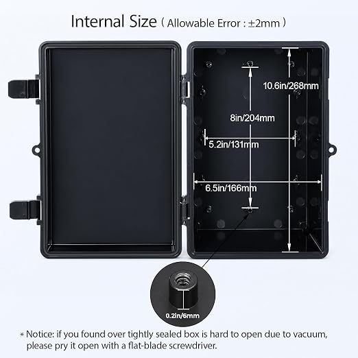 Junction Box IP67 Waterproof Electrical Box Outdoor ABS Plastic Hinged Shell - Image 4