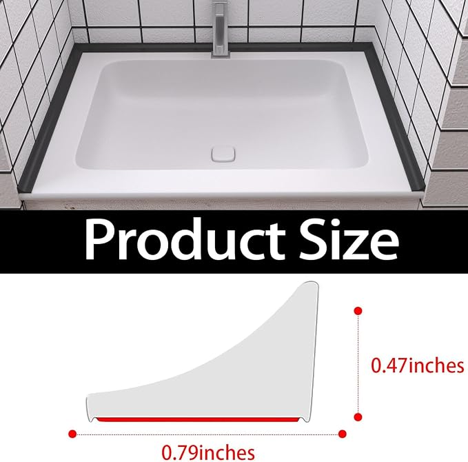 Raycity Silicone Shower Threshold Water Dam Barrier, 39 Inch, Shower Water - Image 2