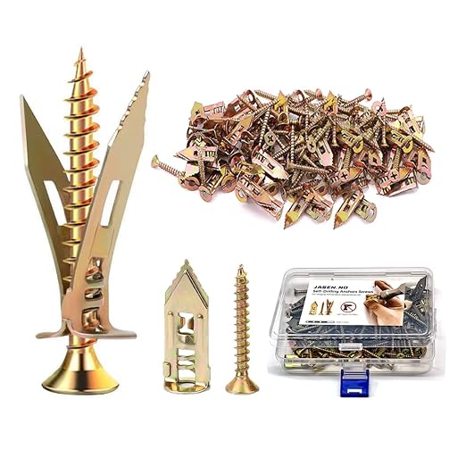 Self-Drilling Drywall Anchors, Heavy Duty Drywall Anchors and Screws kit by JASENNO
