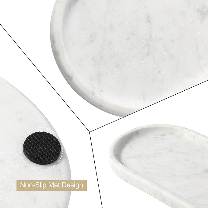 Natural White Marble Tray for Home Decor, Catchall Tray for Perfume - Image 4