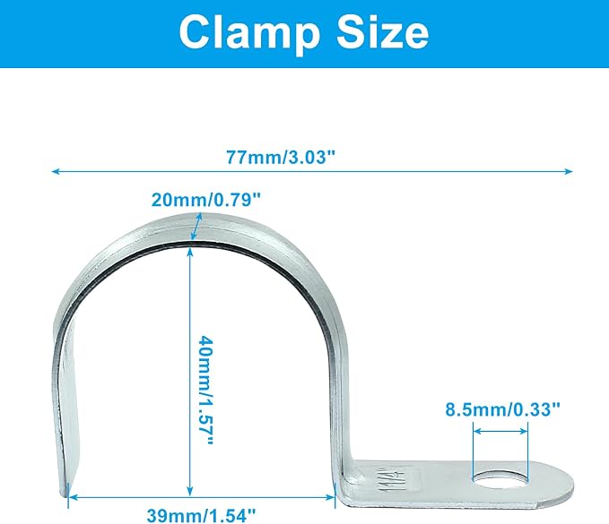 Biaungdo M40 Rigid Pipe Strap, 1-1/2 Inch, Zinc Plated Steel, Heavy Duty - Image 2