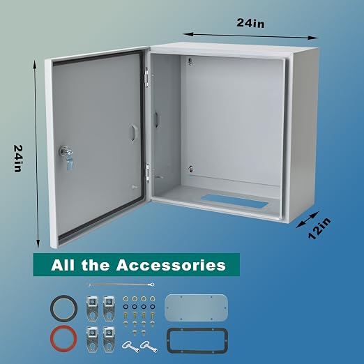 Waterproof Electrical Enclosure 24 x 24 x 12 inches, Outdoor Electrical Box - Image 7