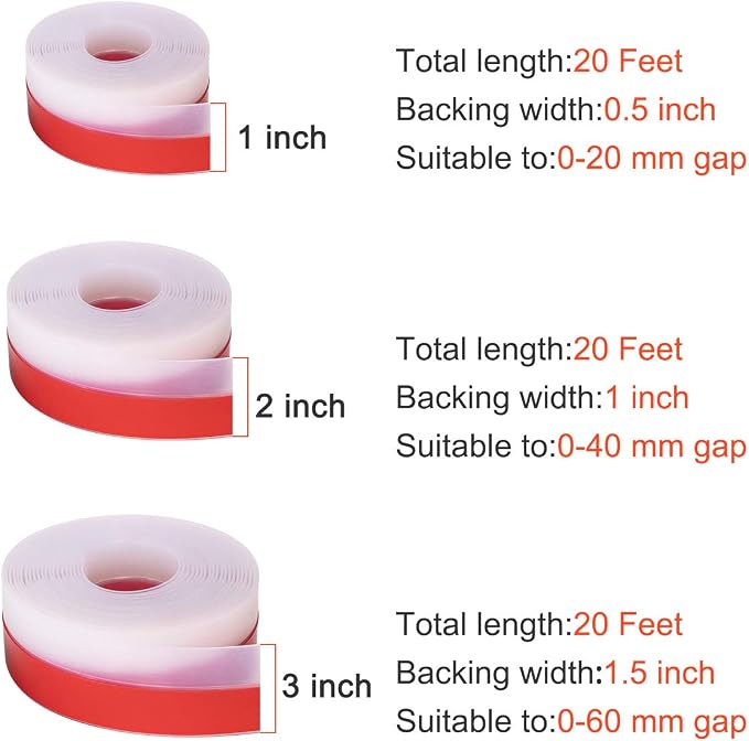 TORRAMI Silicone Weather Stripping 1 inch Width 20 Feet Length, Seal - Image 2