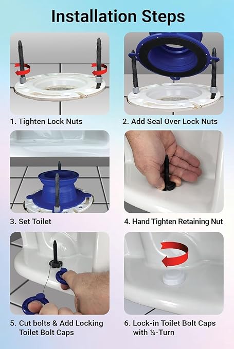 One N Done Toilet Flange Repair Kit – Complete Toilet Wax Ring Replacement Kit - Image 3