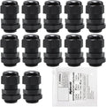 MAKERELE 12pcs 1/2" NPT Cable Gland Waterproof IP68 Strain Relief Connector | by MAKERELE