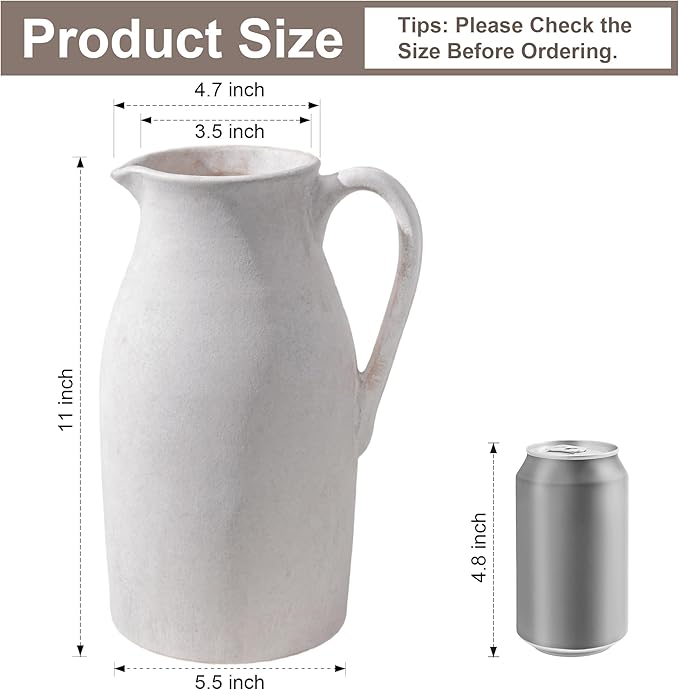Ceramic Flower Vase with Handles - Image 2