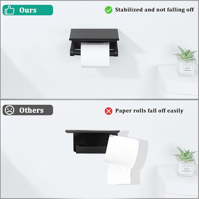 Alise Black Toilet Paper Holder - Image 3