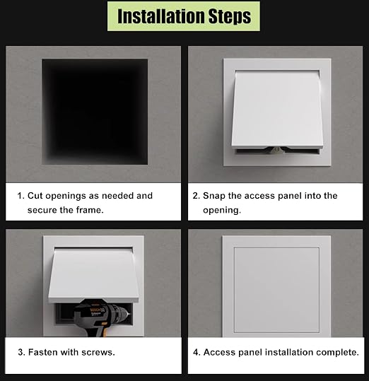 14" X 20", Aluminum Alloy Push-to-Open Inspection Door, Paintable Hidden - Image 7
