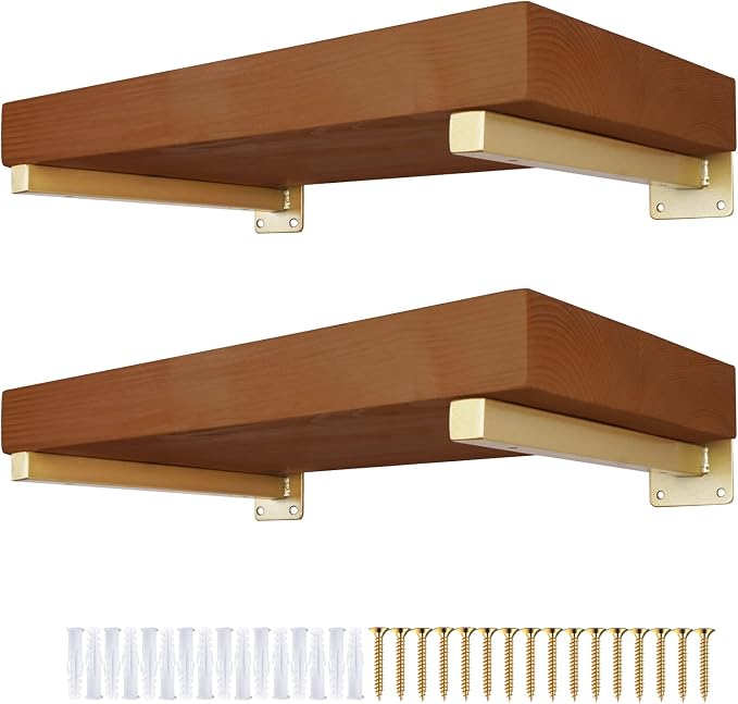 AddGrace Industrial Black Shelf Brackets 10 Inch L Brackets by AddGrace