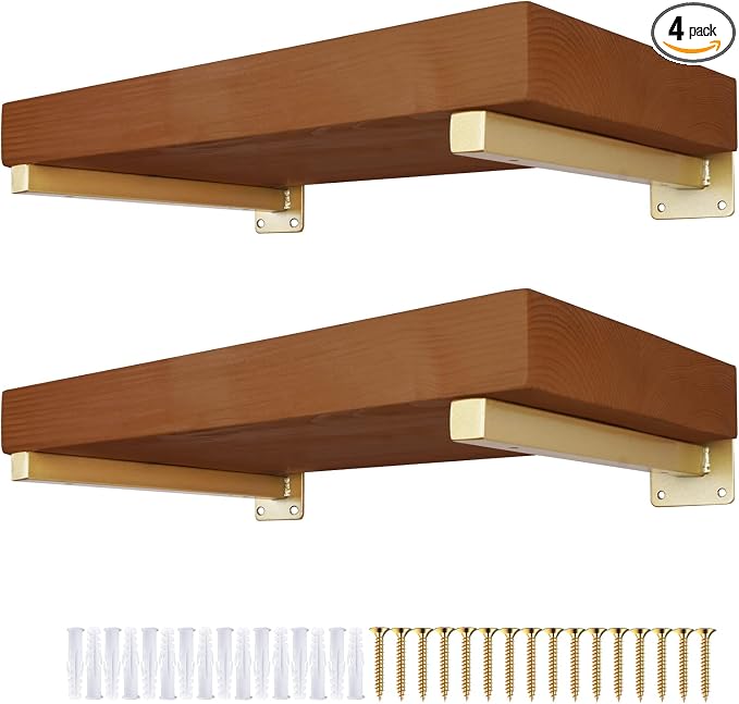 AddGrace Industrial Black Shelf Brackets 8 Inch L Brackets by AddGrace