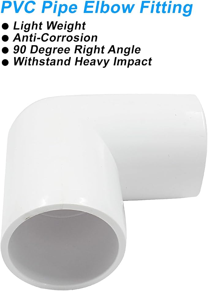 Piutouyar 4 Pcs 1" 90 Degree Right Angle Elbow PVC Pipe Fitting, 2 Way | - Image 5