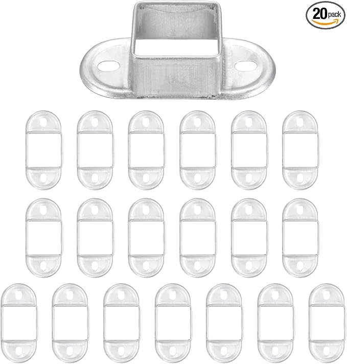 uxcell 20 Pack Square Post Flange Base, Fits 1.4x1.4 Square Tube Galvanized by uxcell