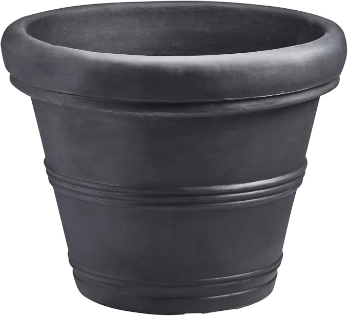 Crescent Garden Brunello Small Classic Rolled Rim Planter, Indoor/Outdoor by CrescentGarden