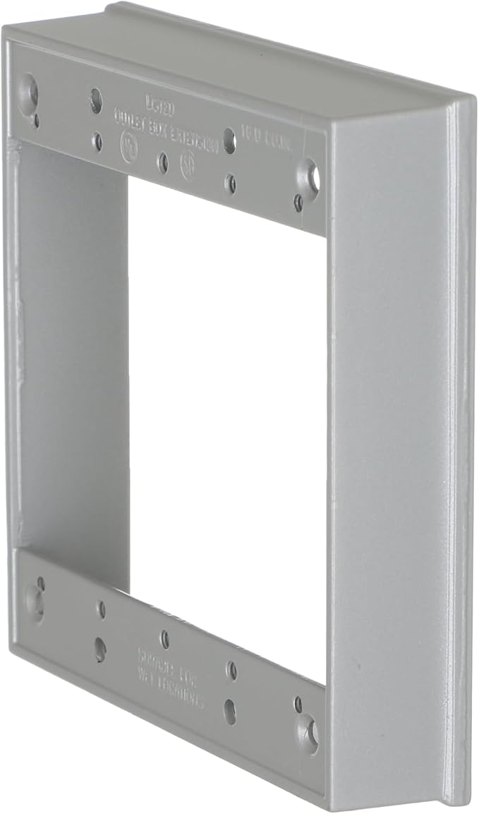 BELL 5407-0 2-Gang Weatherproof Extension Ring, 1-1/32 in. Deep - Image 3