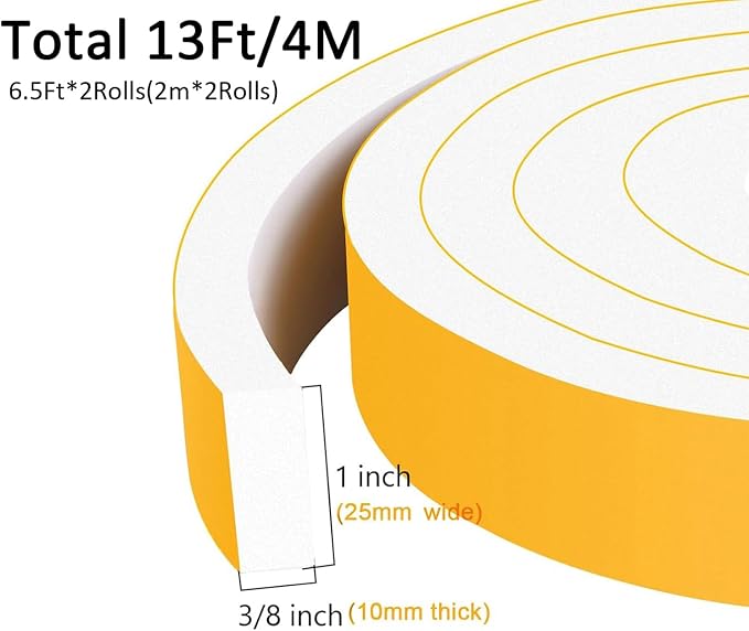 Thick Foam Tape, Strong Adhesive 1inch Weather Strip - Image 5