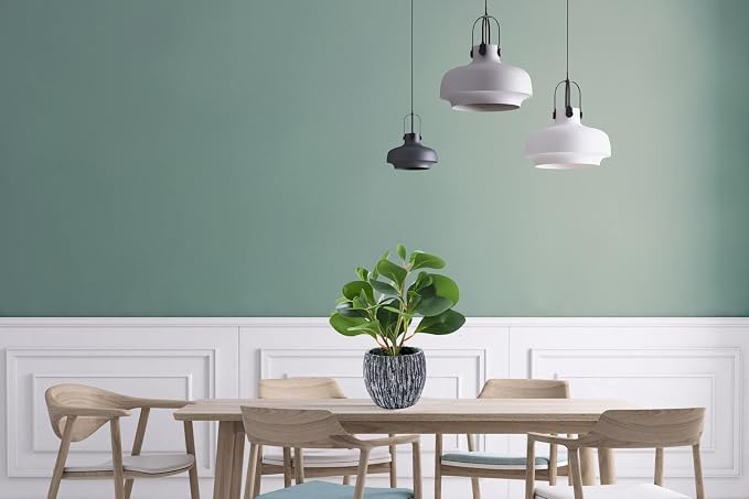 AlphaAcc Fake Faux Fiddle Leaf Fig Cement Planter Housewarming Desk Decor | - Image 6