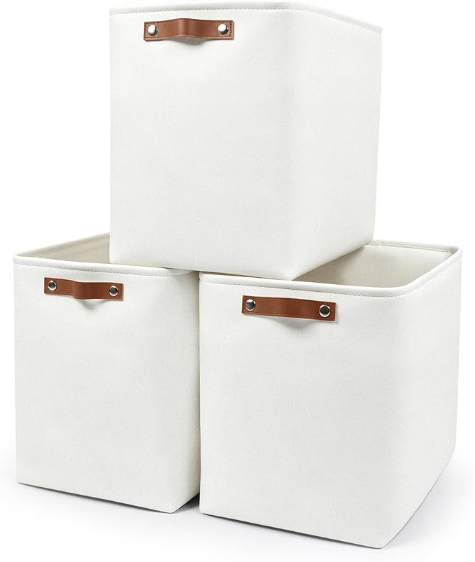 Large Fabric Storage Baskets | 50L Storage Bins, Decorative Linen Closet Baskets by Bagnizer