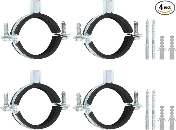 uxcell 4 Pcs Adjustable Pipe Bracket Clamp by uxcell