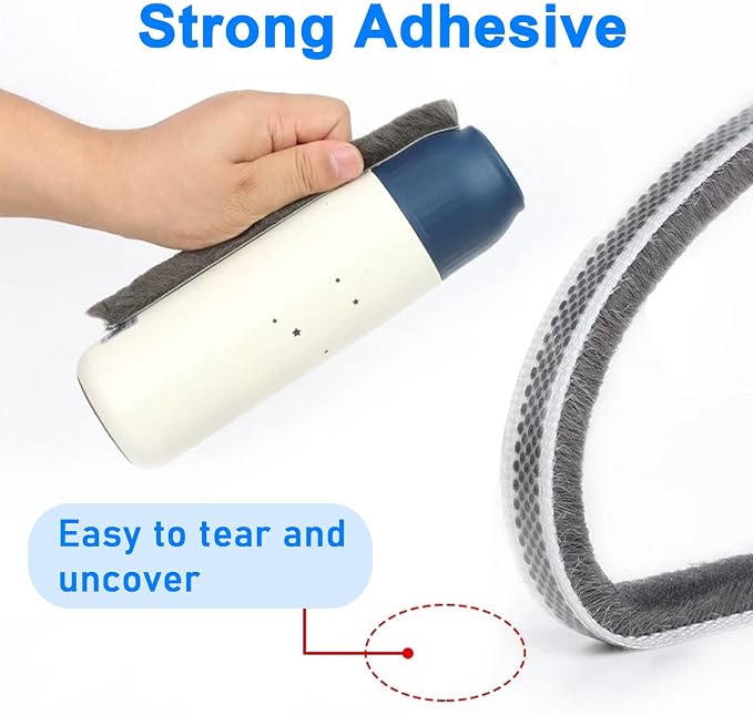 66 Ft Gray Self-Adhesive Soundproofing Weather Stripping - Image 5