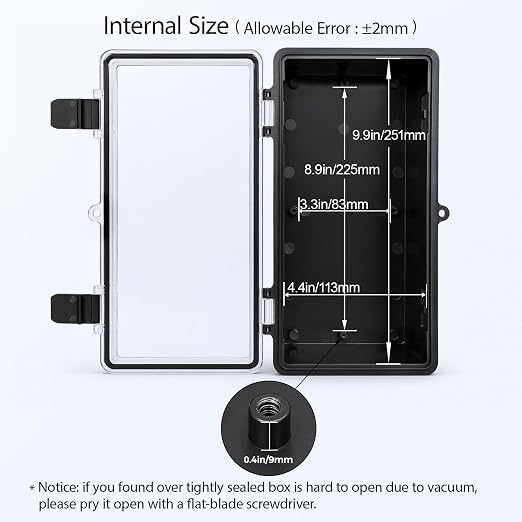 Junction Box IP67 Waterproof Electrical Box ABS Plastic Hinged Shell - Image 4