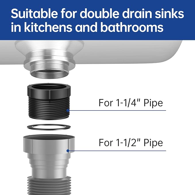 Double Sink Drain Pipe Kit - Image 4