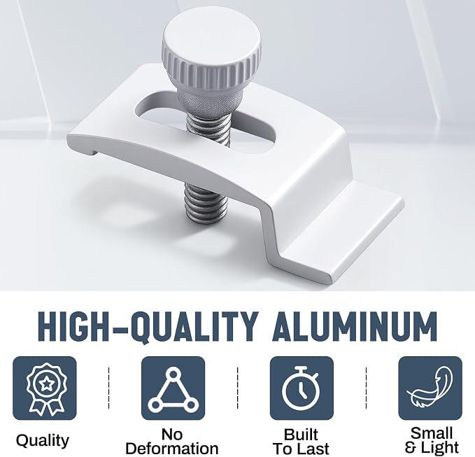 Blulu 48 Pcs T 8726 1/4 Inch Aluminum Storm Door Panel Clip Storm Window Screen - Image 3