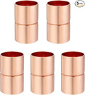 Straight Coupling Copper Fittings 1/2 Inch Copper Pipe Welding Joint Connector by ZOWZEA