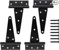 HOME MASTER HARDWARE 8" Heavy Duty Gate Hinges, 4 Pack T Strap Hinges | Steel by HOME+MASTER+HARDWARE