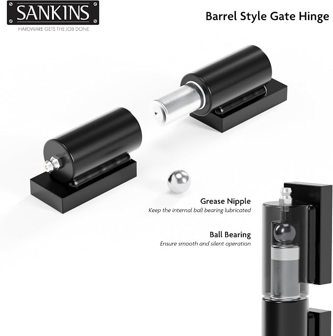 5" Heavy Duty Gate Hinges, Weld on Hinges 450lbs Capacity, Outdoor Trailer Gate - Image 3