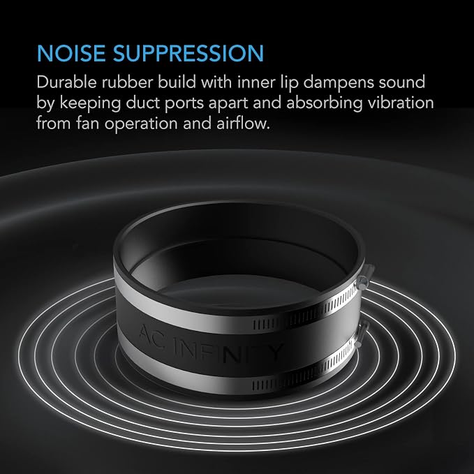AC Infinity Noise Reduction Clamp 6-Inch, Duct Coupler - Image 4