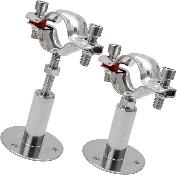 2pcs Adjustable Pipe Support Bracket, 1-1/4 Inch Pipe Clamp | Stainless Steel - Image 7