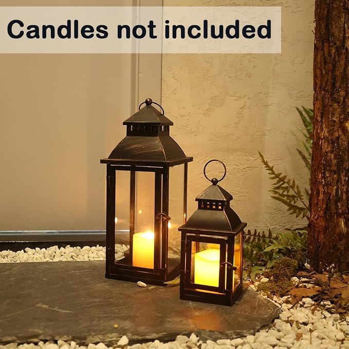 NEEDOMO Lanterns Decorative Outdoor&Indoor, Candle Holder - Image 4