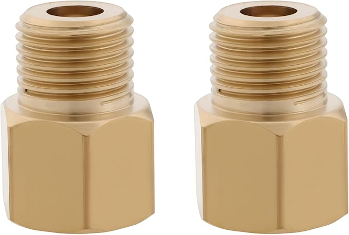 2pcs M10x1 Female to 1/8" BSP Male Brass Reducer Adapter by Unknown