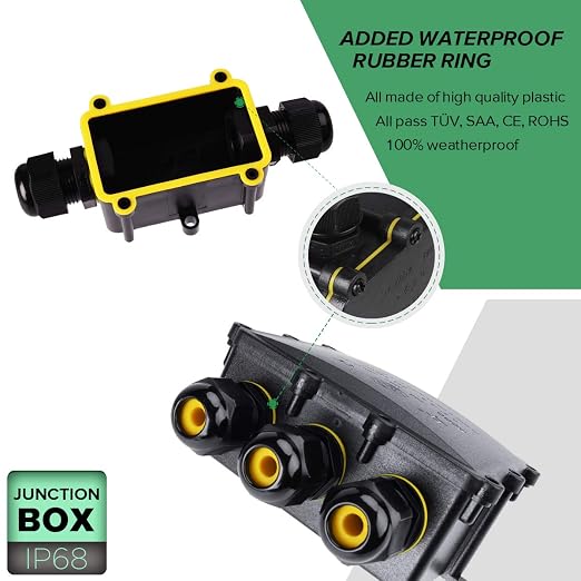 La Vane IP68 Waterproof 2 Way Electrical Junction Box - Image 4