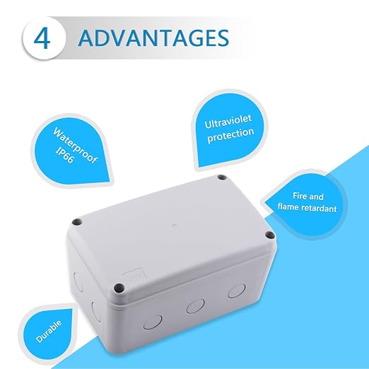 IP66 Outdoor Waterproof Junction Box, DIY Wiring - Image 3