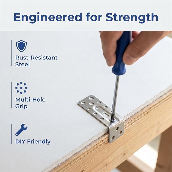 Drywall Repair Clips Kit with Screws, Stainless Steel Wall Patch Fasteners - Image 3
