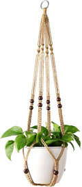 Mkono Macrame Plant Hanger Indoor 35 Inch Hanging Planter Basket Brown 1Pc | by Mkono
